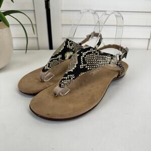 Vionic Kirra‎ Sandal Thong Snake Ankle Strap Arch Support Comfort Shoe Size 7